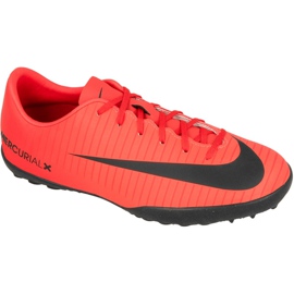 Nike Mercurial Vapor Xi Tf Jr 831949-616 fodboldsko flerfarvet rød