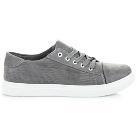 Gennembrudte sneakers grå