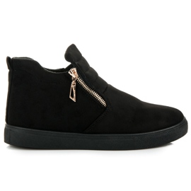 Suede Slip-On Sneakers sort