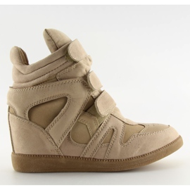 Beige sneakers til kvinder BZ8386-KB Khaki