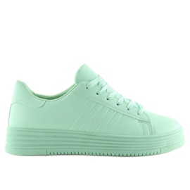 Grønne højsålede sneakers