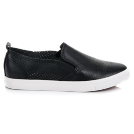 Sport Gennembrudte slip-on sneakers sort