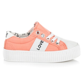 Kylie Børns kærlighed &amp; fred sneakers orange flerfarvet