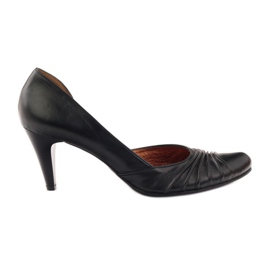 Pees Læder Pumps Sort 257