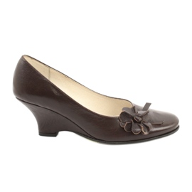 Læder Pumps Brown Pees brun