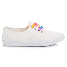 Anesia Paris Flerfarvede sneakers med snøre hvid