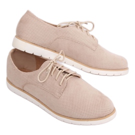 Beige loafers med snøre til kvinder T297 Beige