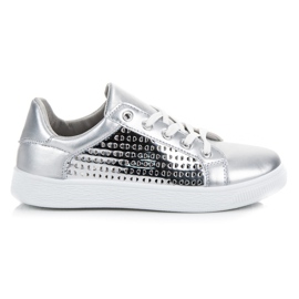 Sølv knudede sneakers grå