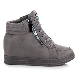 Suede sneakers grå