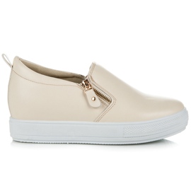 Renda Wedge sneakers med øko læder brun