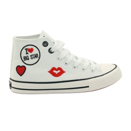 Big star 274017 sneakers med bund hvid rød