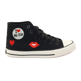 Big star 274014 sneakers med bund hvid sort rød
