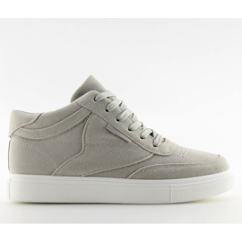 Grå ruskind damesneakers LT.GRAY