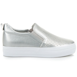Slipons på platformen grå