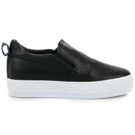 Slipons på platformen sort