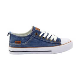 American Club DK jeans amerikanske sneakers blå brun