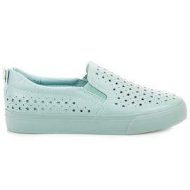 Mint Openwork Slipons grøn