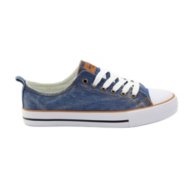 American Club Sneakers dk.jeans bundet blå