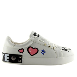 Hvide sneakers med T302 Hvide påskrifter