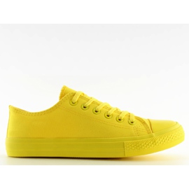 Gule ensfarvede sneakers til kvinder NB176 Gul