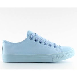 Blå og blå ensfarvede sneakers til kvinder