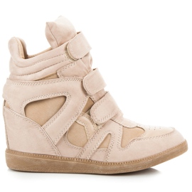Queentina Velcro sneakers brun
