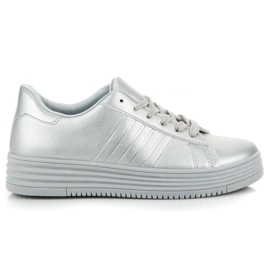 Sølv sneakers grå