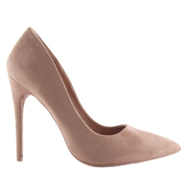 Pumps på ruskind pink 5101 Pink lyserød