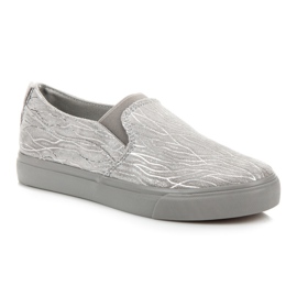 Sweet Shoes Slipons med mønster grå