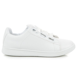 Hvide sneakers med et bånd