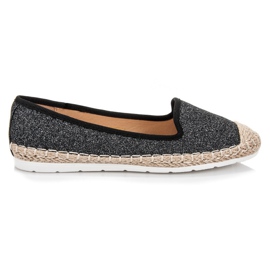 Vinceza Glitter ballerinaer sort