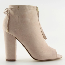 Støvler med åben tå Beige Nf-16