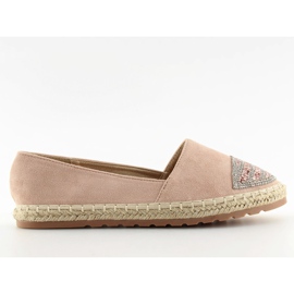 Pink espadriller til kvinder H8-102 champagne lyserød