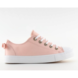 Damesneakers med sløjfe pink 8935 Pink lyserød