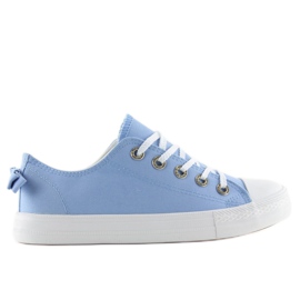 Damesneakers med sløjfe, blå 8935 Blå