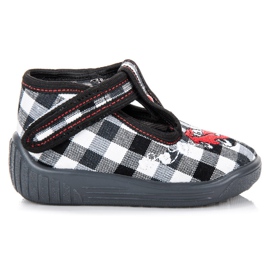Reweks Home Checkered Tøfler sort hvid