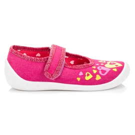 Reweks Pink velcro hjemmesko lyserød