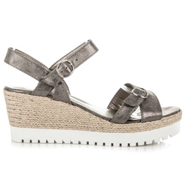 Kylie Espadrilles sølv sandaler grå