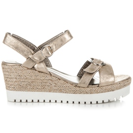 Kylie Gyldne espadrillesandaler gylden