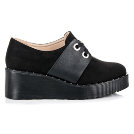 Seastar Bundne brogues på platformen sort