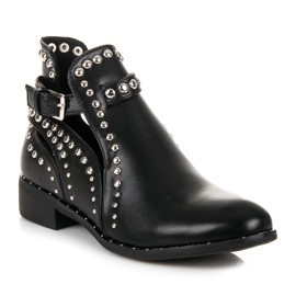 Seastar Sorte støvletter med rhinestones