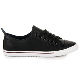 Seastar Sorte sneakers med snøre