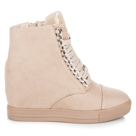 Seastar Beige sneakers med snøre