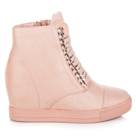 Seastar Pink sneakers med snøre lyserød