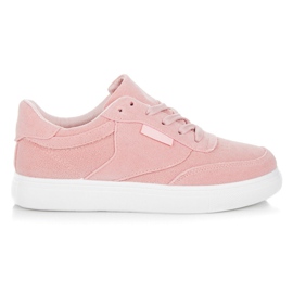 Sneakers på platformen lyserød