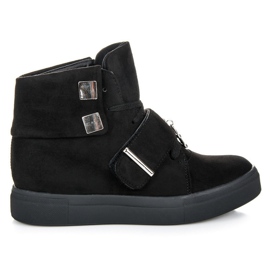Seastar Suede Wedge Sneakers sort