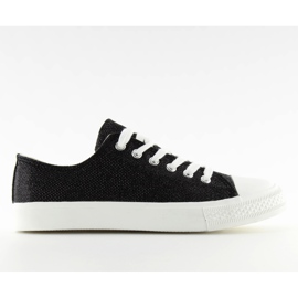 Sorte kvinders sneakers T-1717 Sort