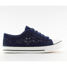 Marineblå blonde sneakers til kvinder NB89P Blå marine blå