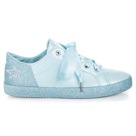 L&H Sneakers bundet med et bånd blå