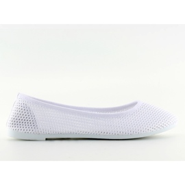 Hvid mesh ballerinaer JX56 hvid